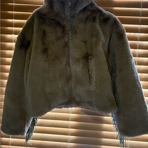 Bleu Revival Tan Faux Fur Jacket